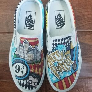 Custom painted Harry Potter Van's Size W5.5 / M4.0